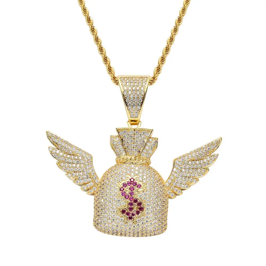 Iced Geld Sack Anhänger